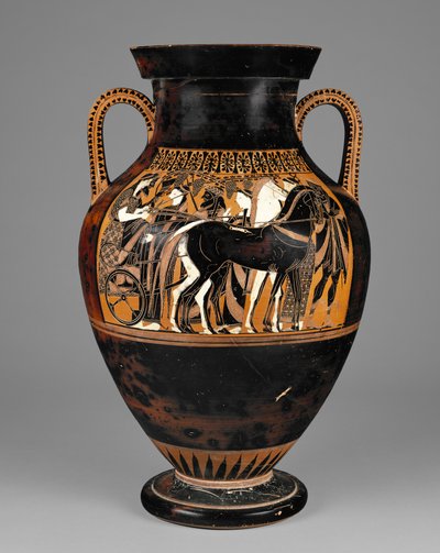 Athenian Attic black-figure amphora with Dionysus and Ariadne by Greek